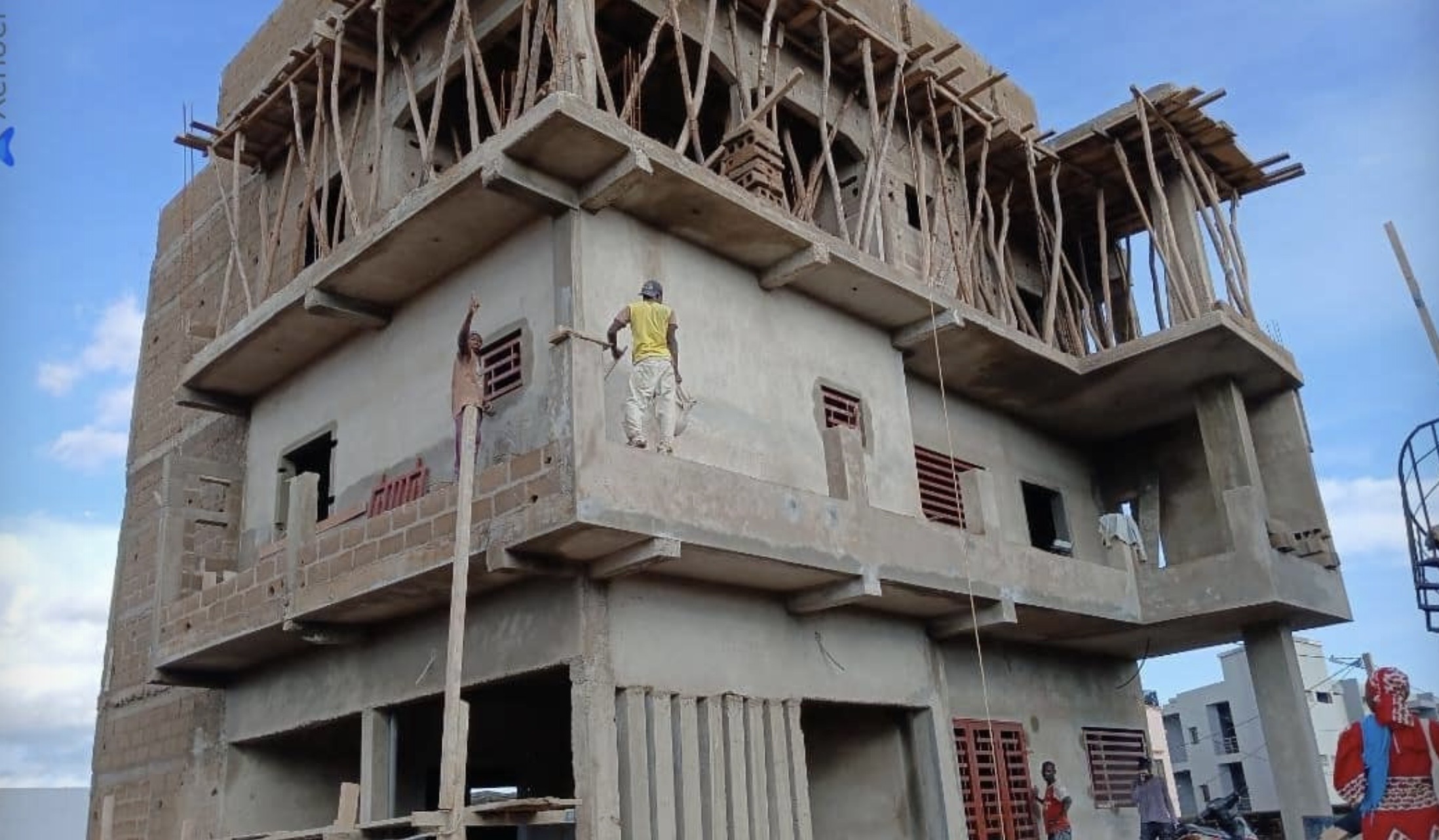 Chantier de bâtiment en cours